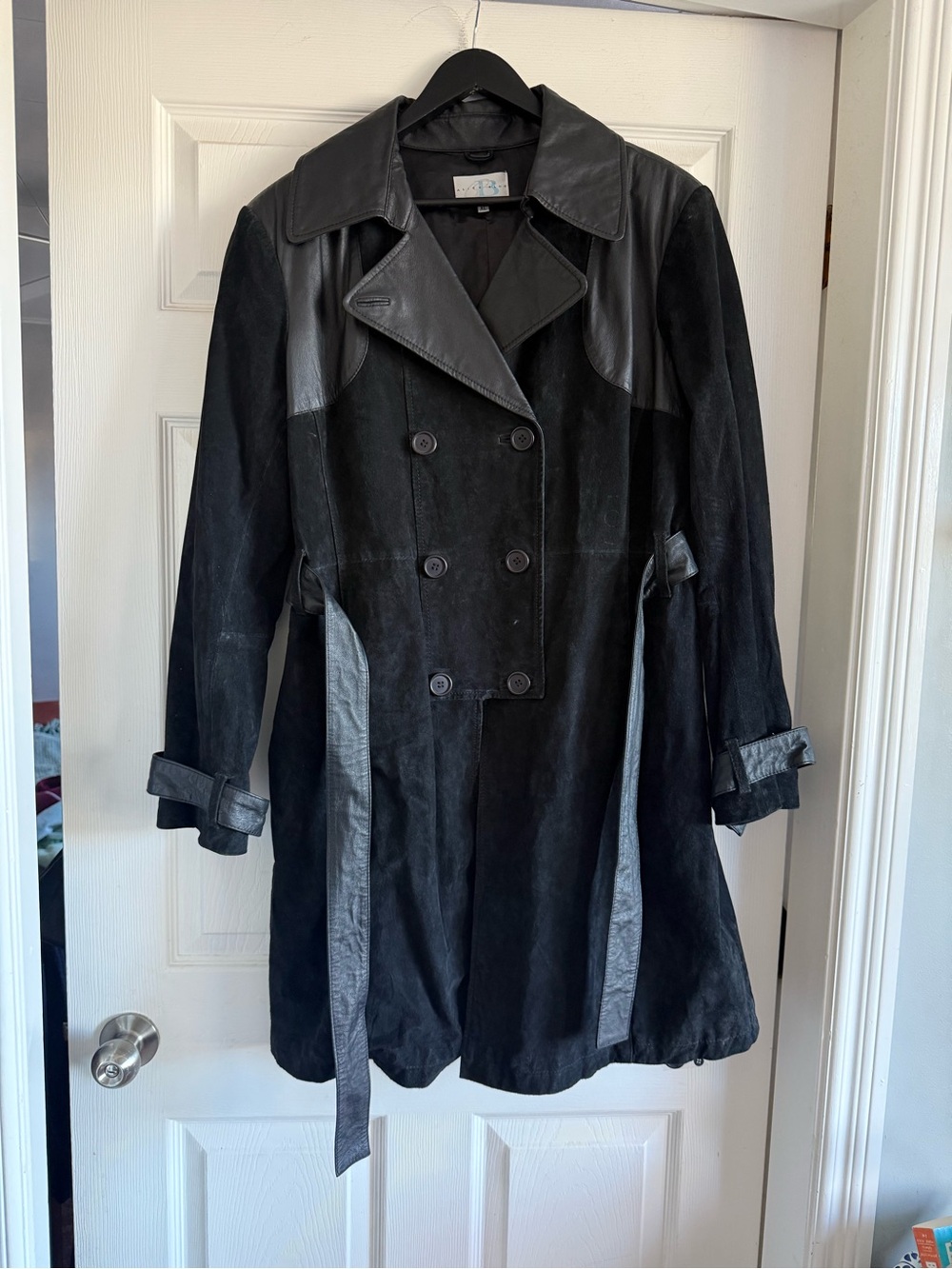 Vintage suede/leather trench coat